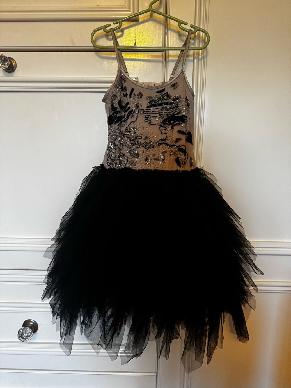 Tutu du Monde Girls 8/9 Black Tulle Dress with Sequin Bodice